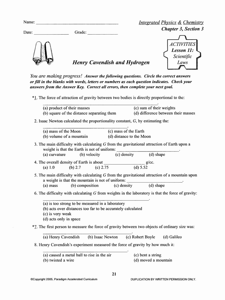 Integrated Physics and Chemistry Worksheets Unique Integrated Physics and Chemistry Chapter 3 Activities