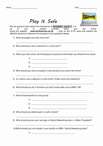 Internet Safety Worksheets Printable Best Of Internet Safety Detective Search by Googlie Eye Teaching