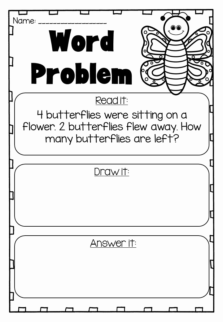 Kindergarten Addition Word Problems Worksheets Elegant Word Problem Printable Worksheets for Kindergarten