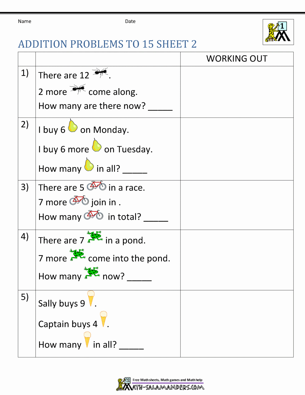 Kindergarten Addition Word Problems Worksheets Fresh Addition Word Problems 1st Grade Worksheets