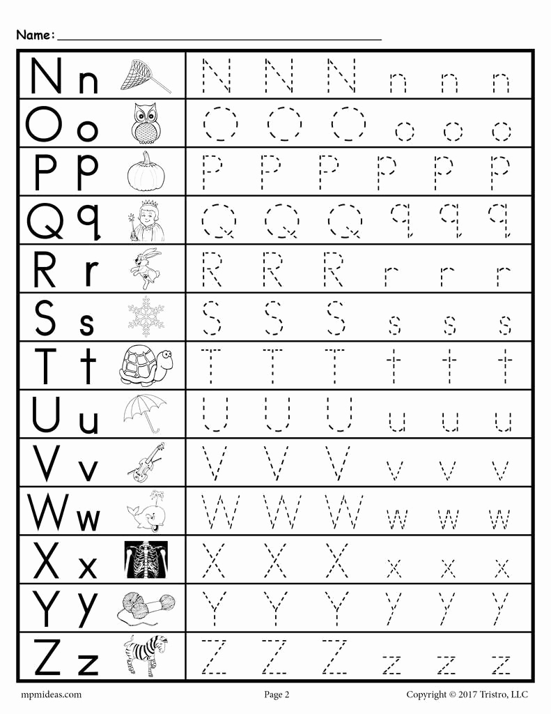 Kindergarten Lowercase Letters Worksheets Beautiful Tracing Lowercase Letters for Preschool