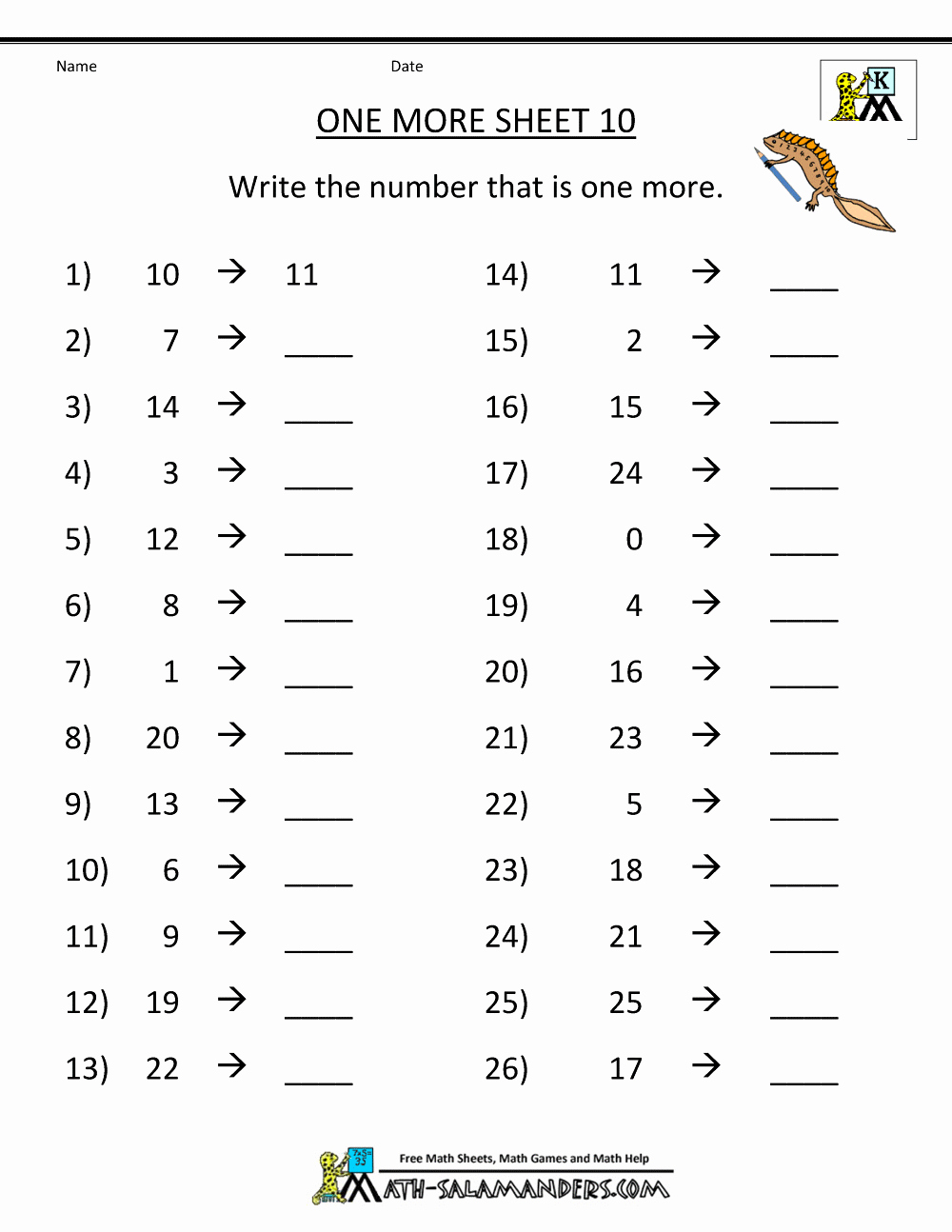 Kindergarten Math Worksheet Pdf Inspirational Kindergarten Math Worksheets Printable E More