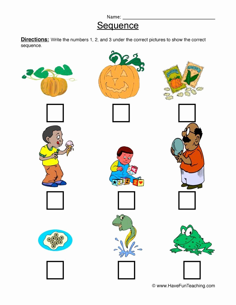 Kindergarten Sequence Worksheets Lovely Sequencing Worksheet In 2020