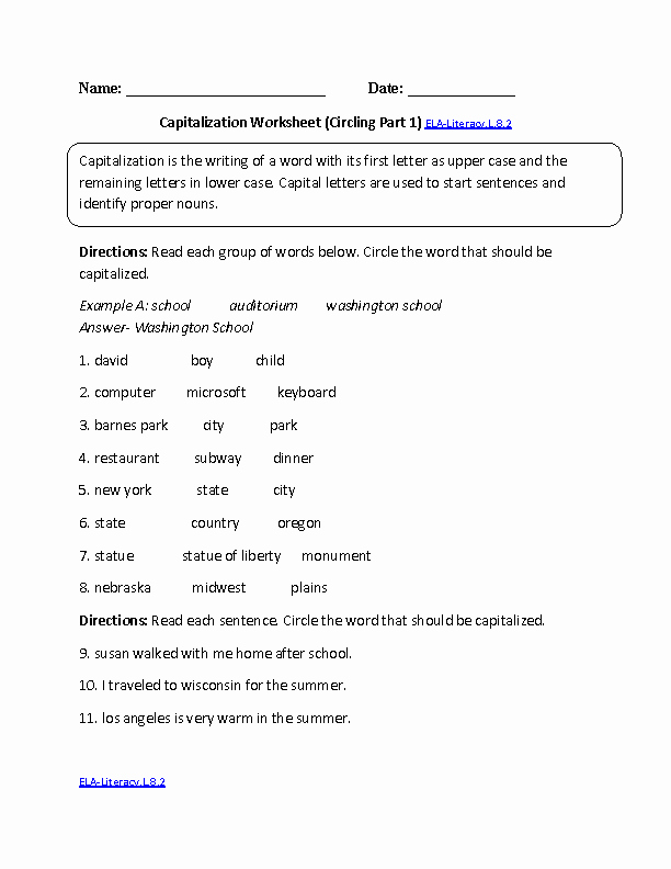 Language Arts Worksheets 8th Grade Best Of 8th Grade Mon Core