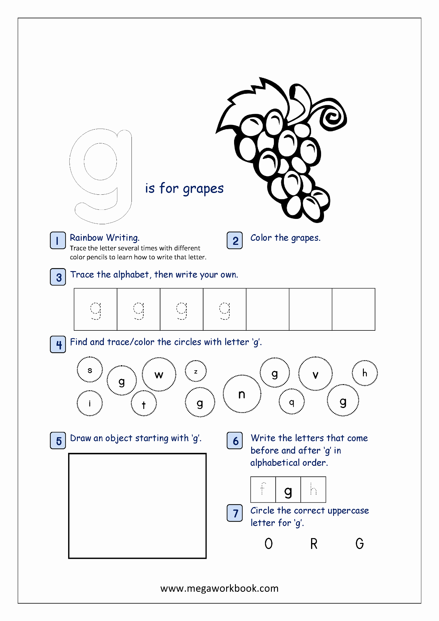 Letter G Worksheets for Kindergarten Inspirational Tracing Small Letter G Worksheet