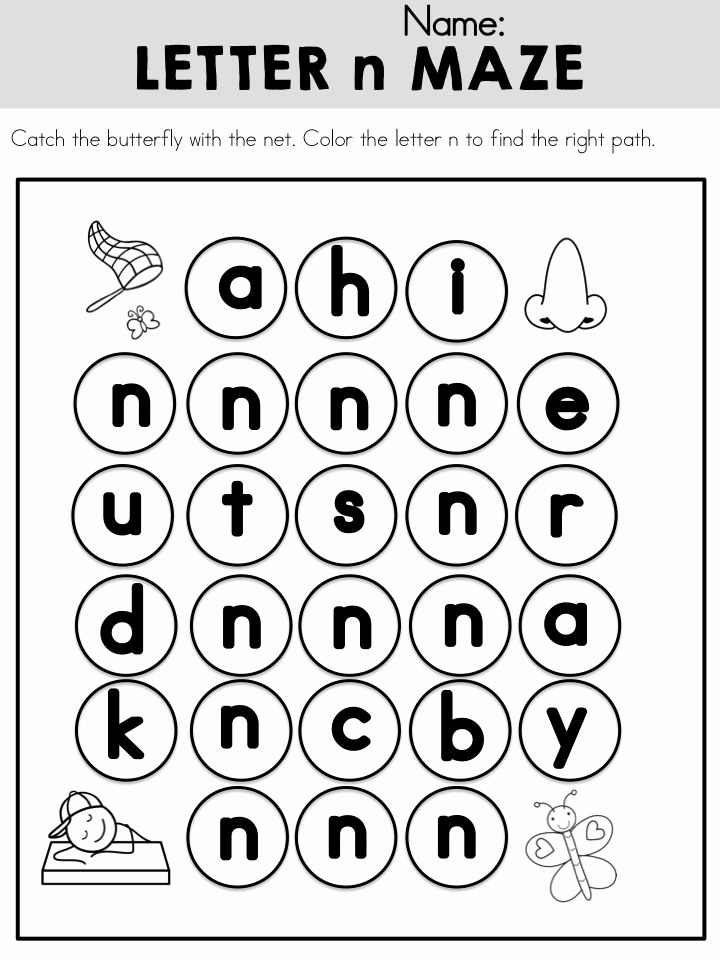 Letter N Worksheets for Kindergarten Best Of Alphabet Adventures Letter N