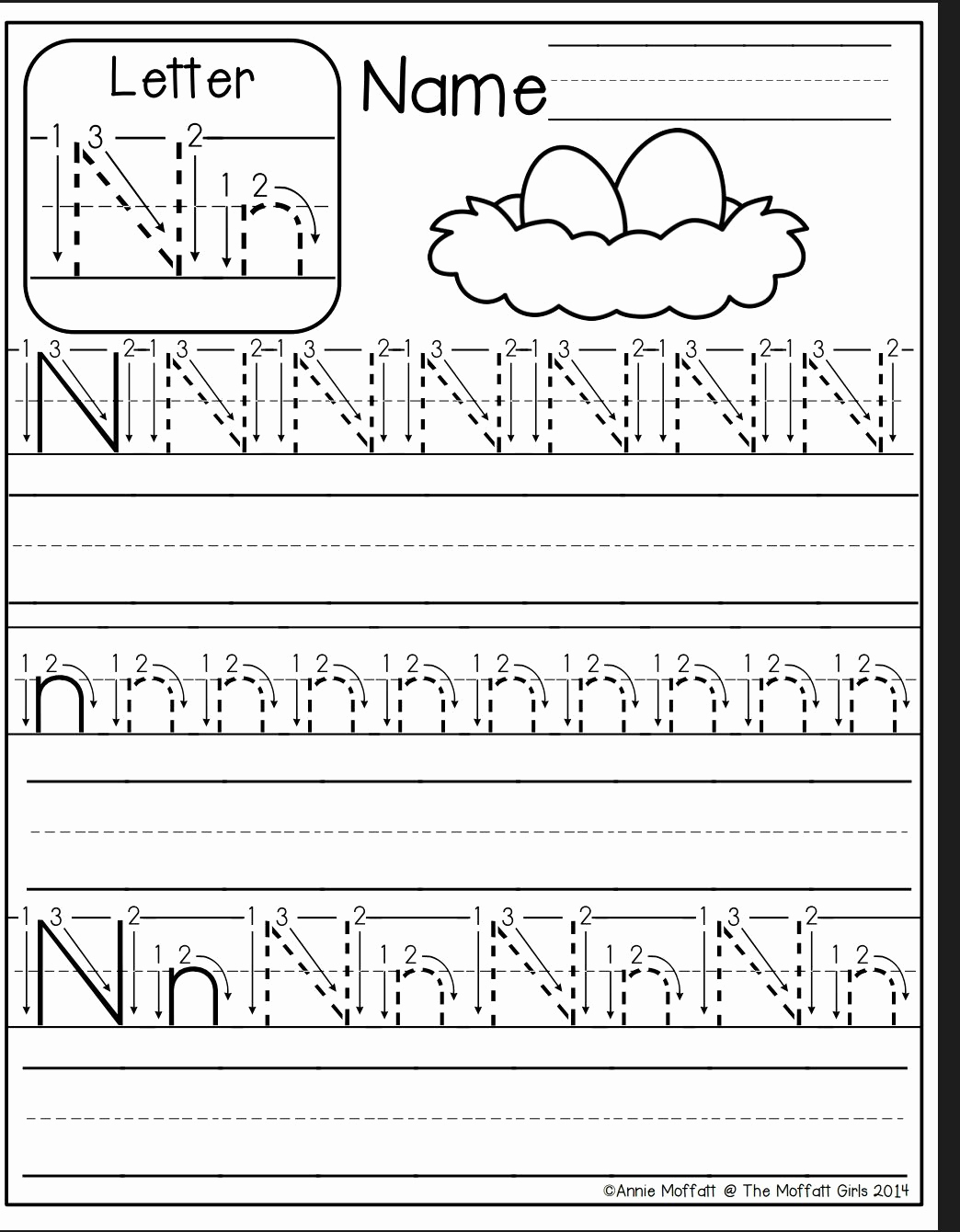 Letter N Worksheets for Kindergarten Elegant Tracing Letter N Worksheets for Preschool