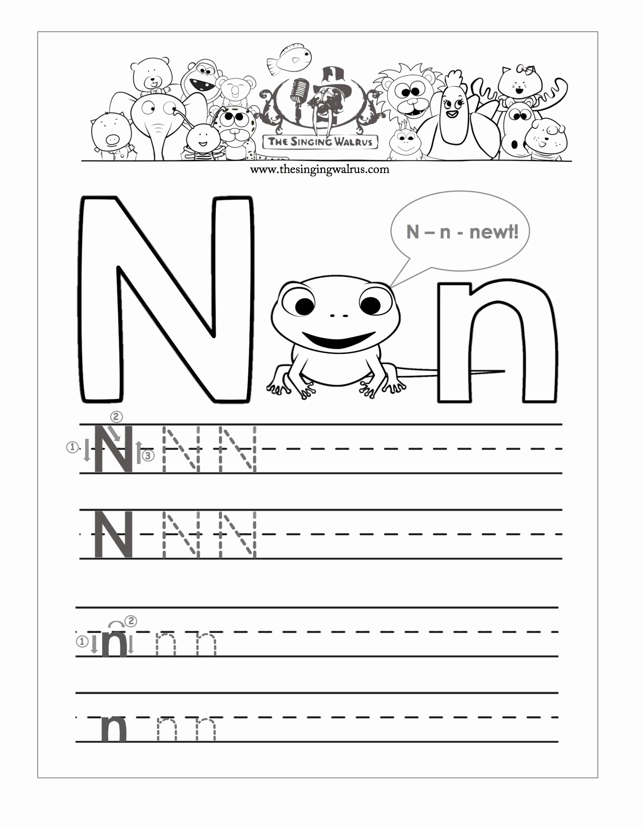 Letter N Worksheets for Kindergarten Fresh Letter N Worksheets for toddlers