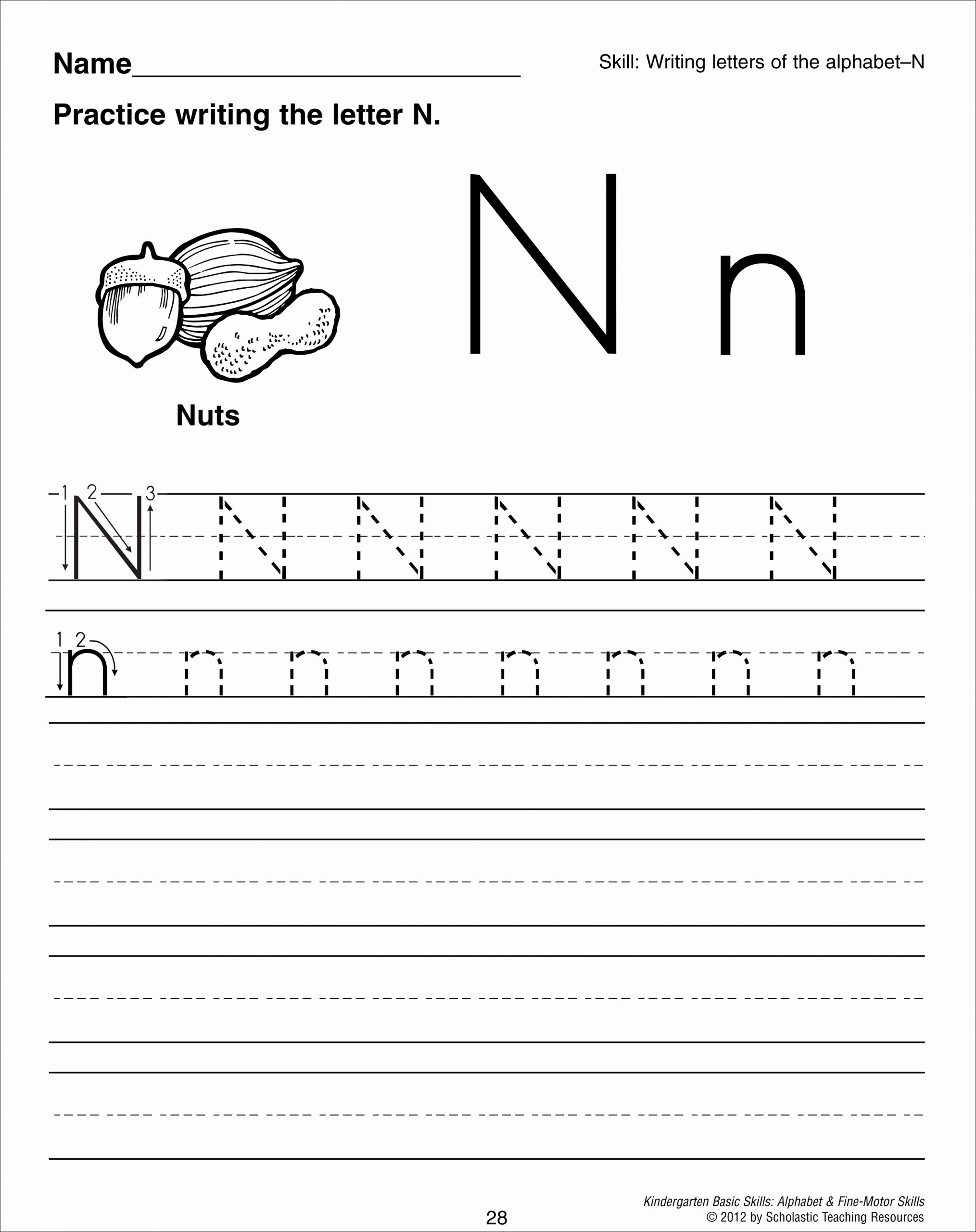 Letter N Worksheets for Kindergarten Unique Letter N Worksheets for You Letter N Worksheets
