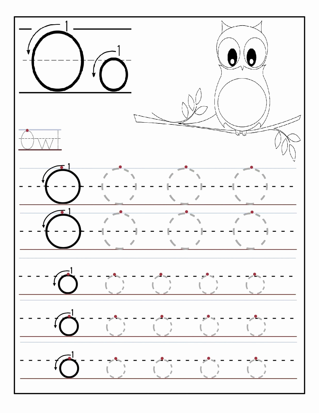 Letter O Worksheet for Kindergarten Awesome Trace Letter O Worksheets Preschool
