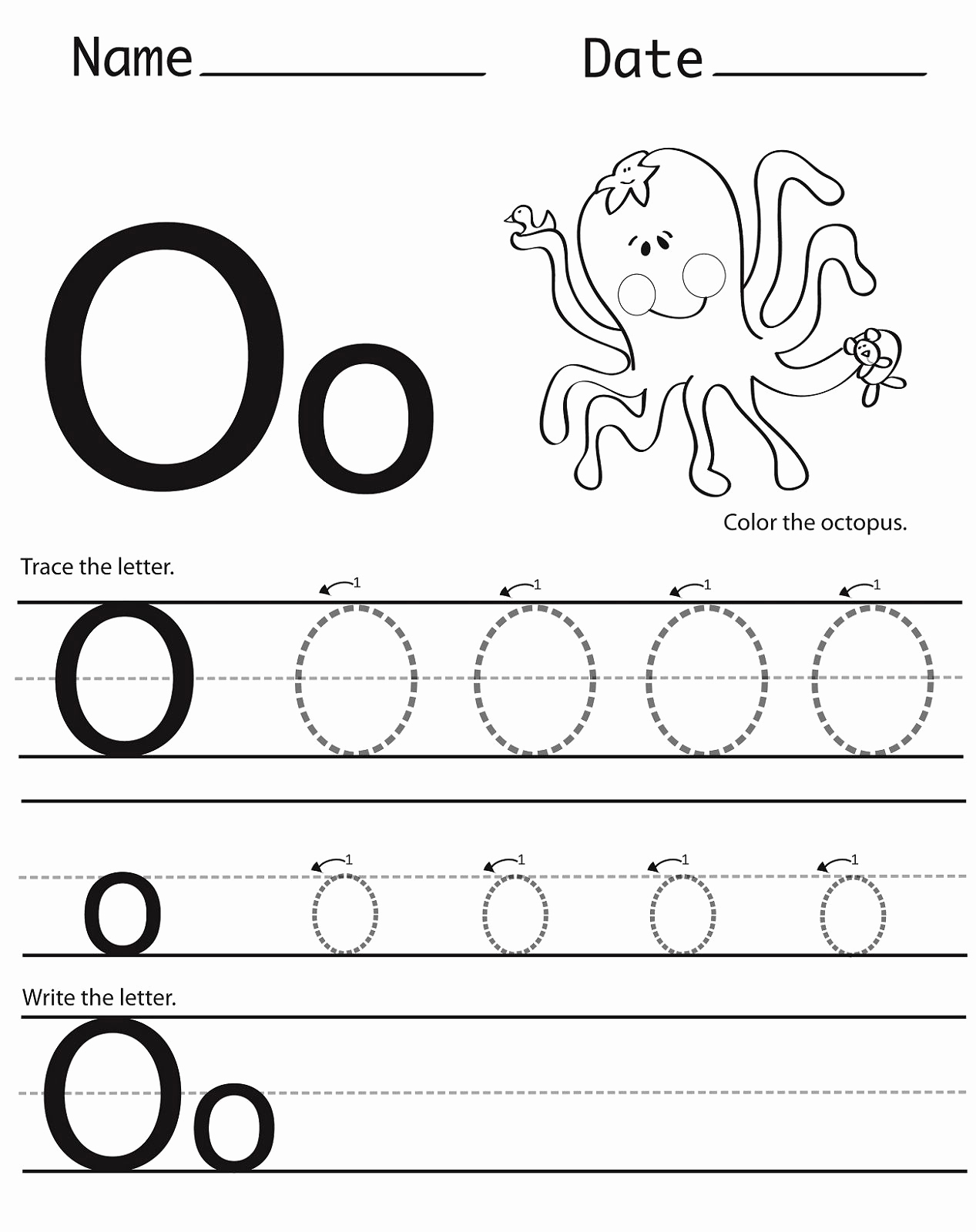 Letter O Worksheet for Kindergarten Beautiful Trace Letter O Worksheets Preschool