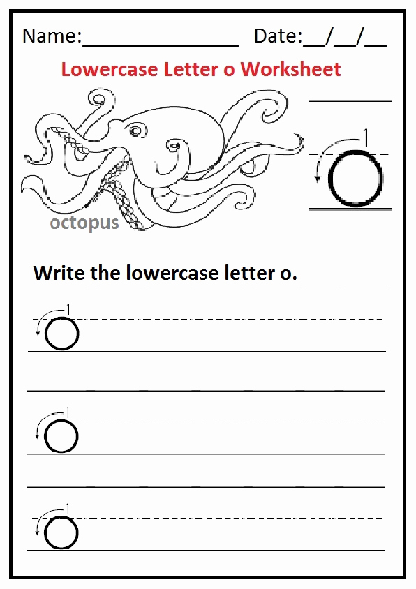 Letter O Worksheet for Kindergarten Best Of Lowercase Letter O Worksheet Free Printable Preschool