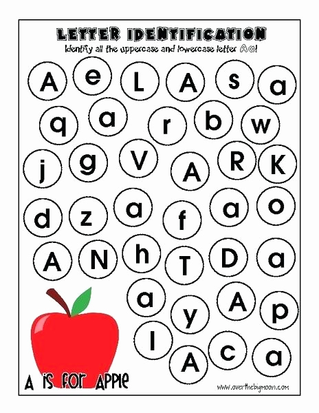 Letter Recognition Worksheets for Kindergarten Best Of 17 Letter Recognition Worksheets for Kids