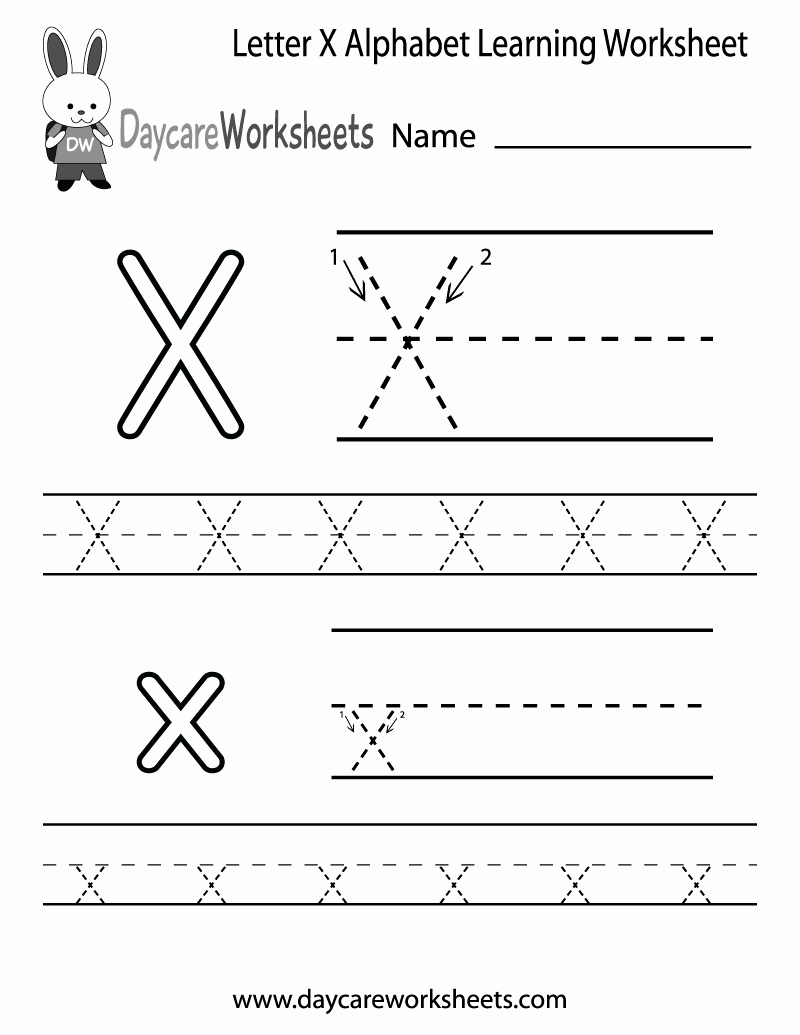 Letter X Worksheets for Kindergarten Awesome Free Letter X Alphabet Learning Worksheet for Preschool