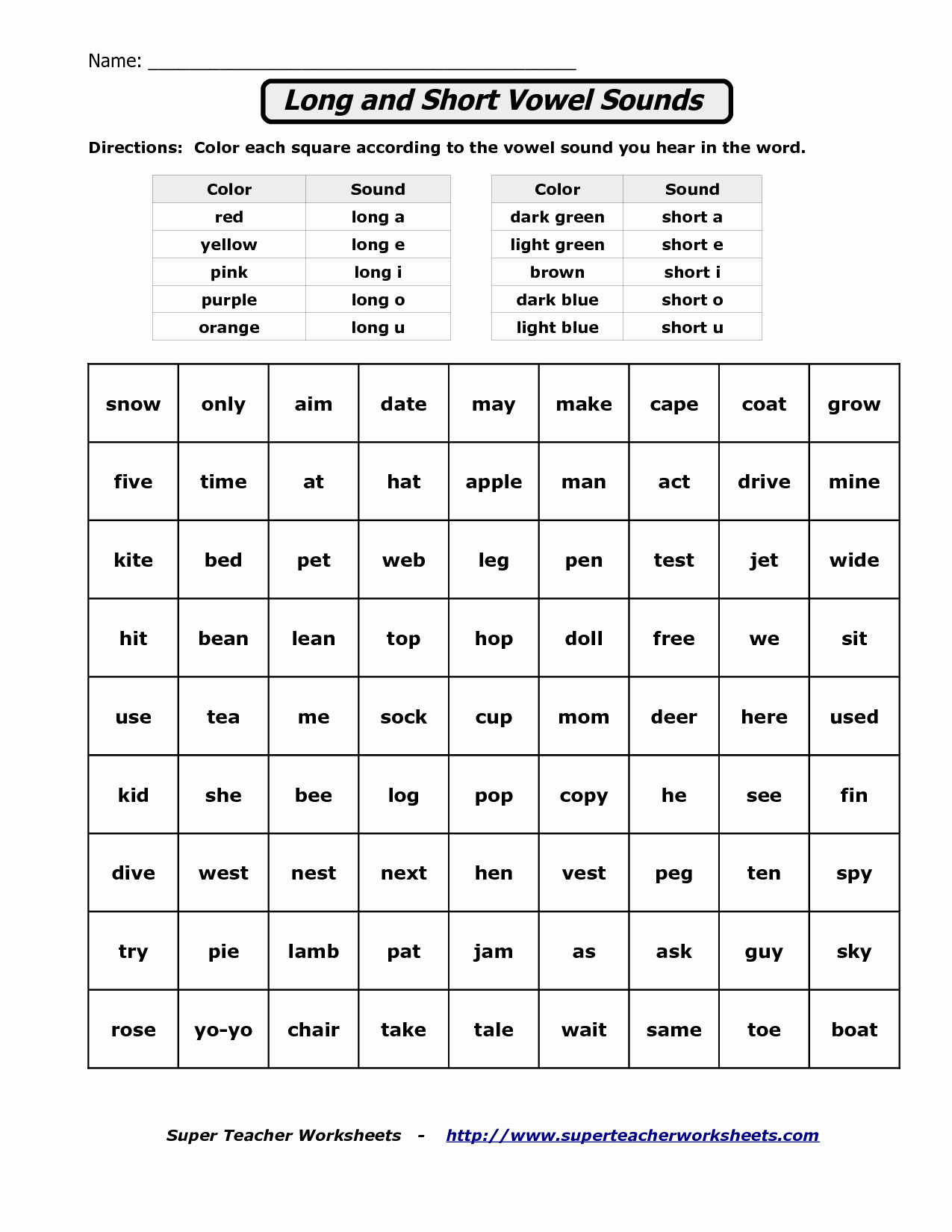 Long E Short E Worksheets Awesome Long Vowel sound Worksheet
