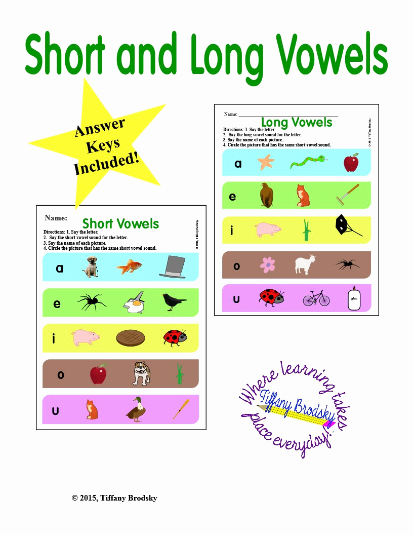 Long Vowel Worksheets Pdf Inspirational Short and Long Vowels Worksheets In Pdf