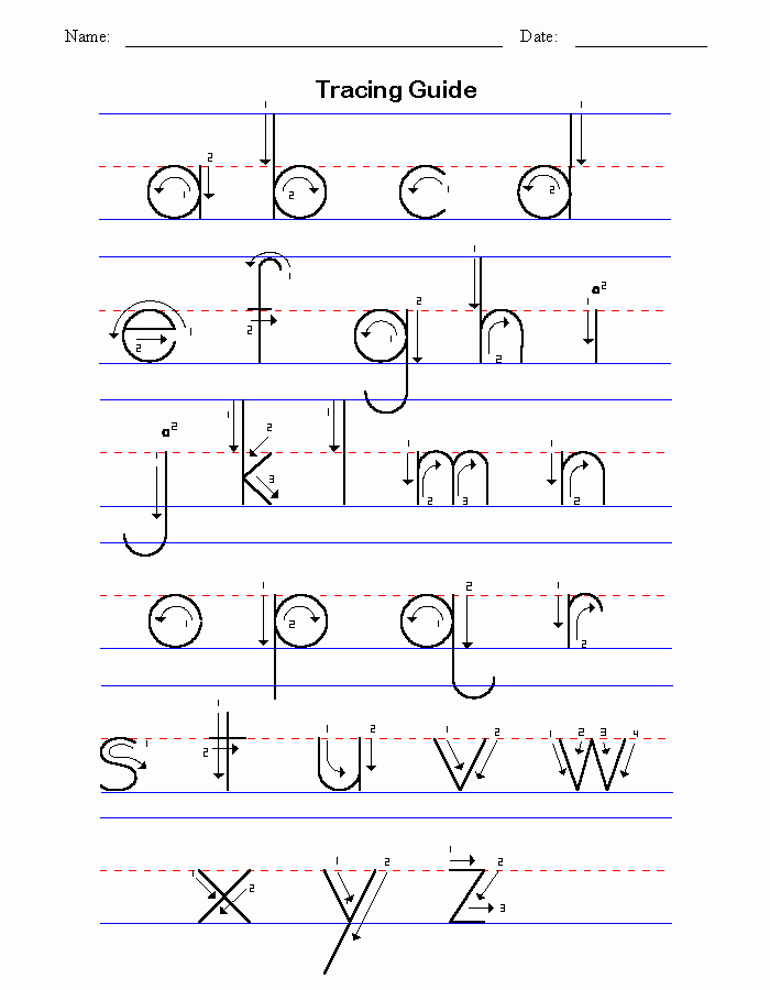 Lowercase Alphabet Tracing Worksheets Best Of Handwriting for Kids Manuscript Alphabet Tracing Guide
