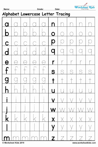 Lowercase Alphabet Tracing Worksheets Best Of Lowercase Alphabet Tracing Worksheets
