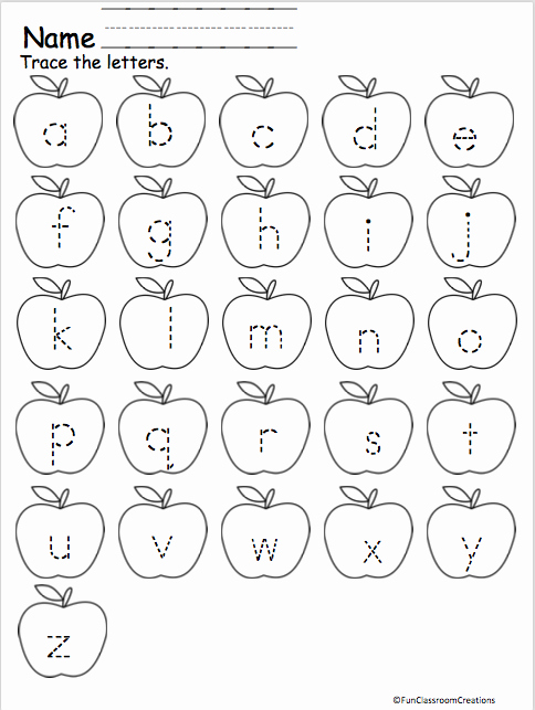 Lowercase Alphabet Tracing Worksheets Elegant Alphabet Letter Tracing Lowercase Apples Madebyteachers
