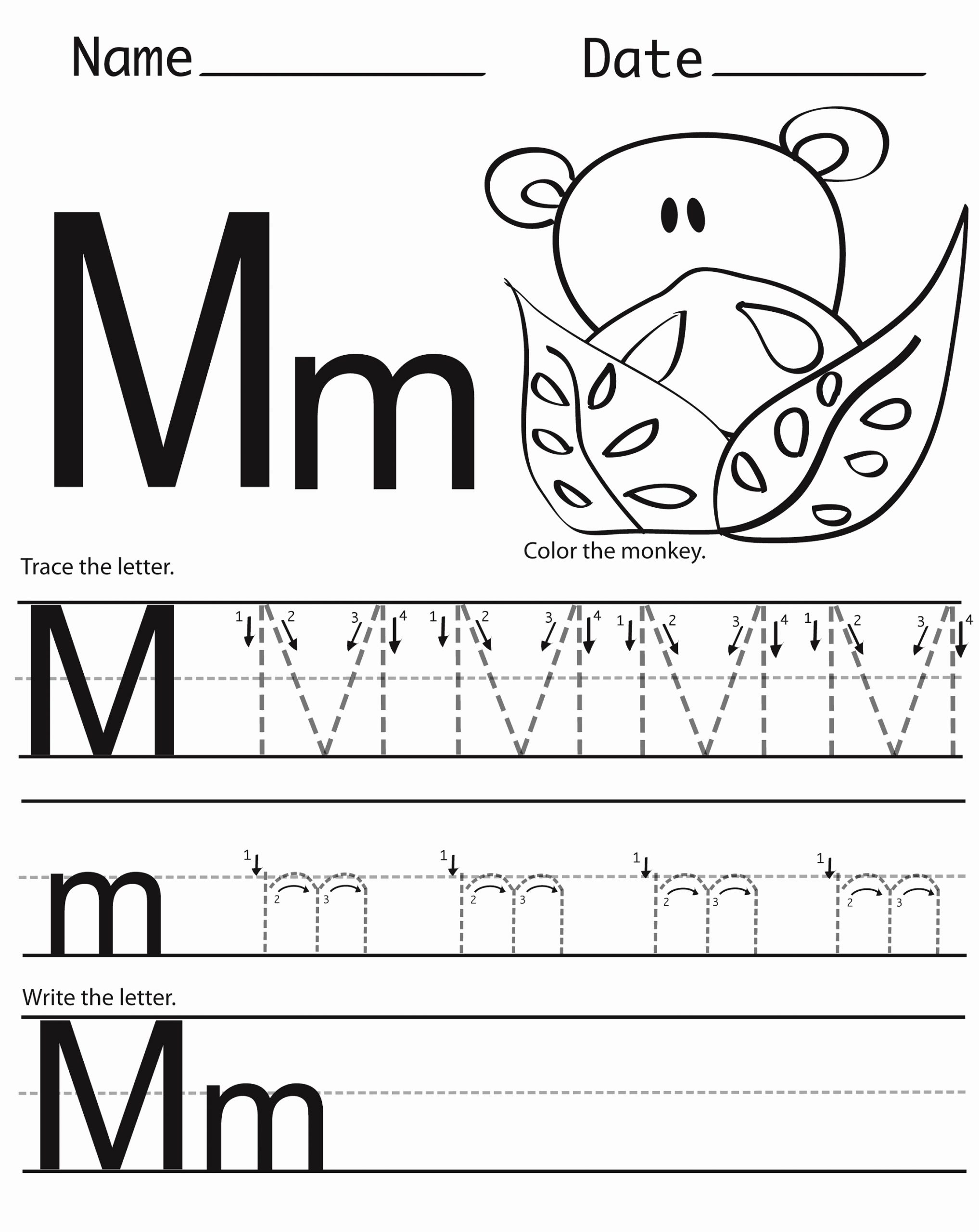 M Worksheets Preschool Best Of Preschool Tracing Letter M Worksheet Preschool &amp; K