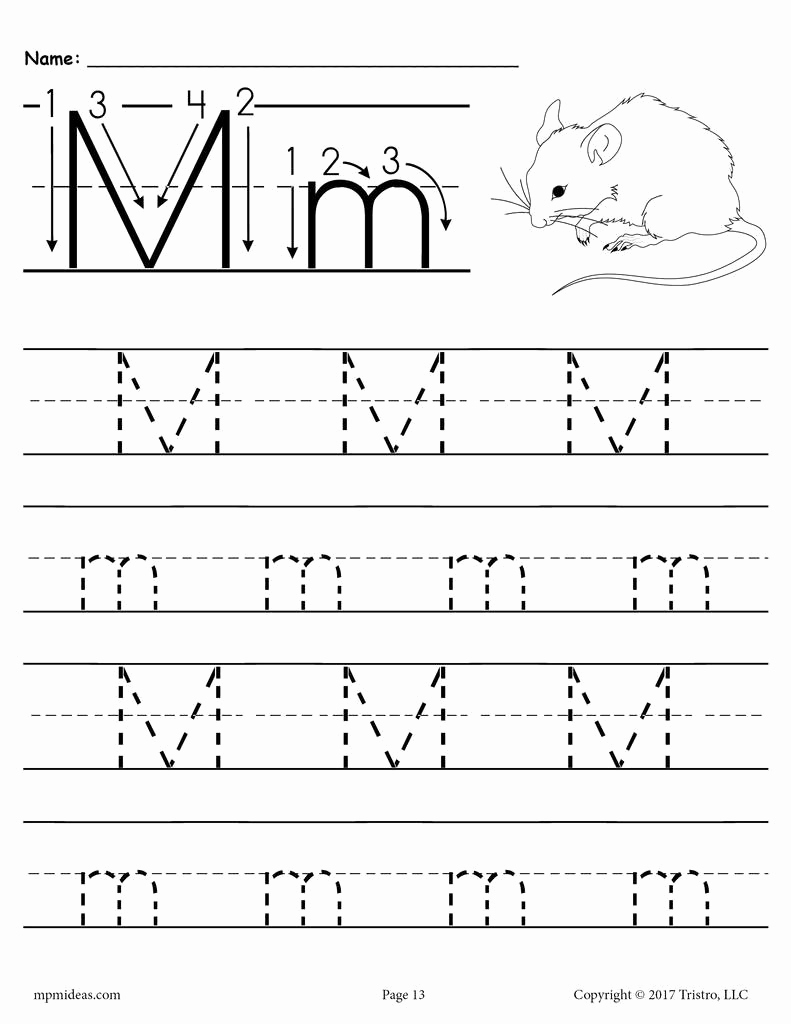 M Worksheets Preschool Elegant Free Printable Letter M Tracing Worksheet – Supplyme