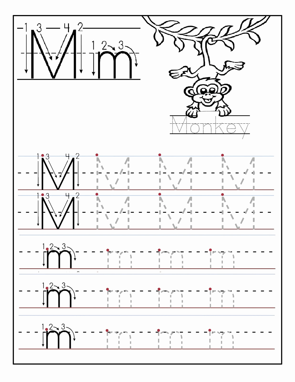 M Worksheets Preschool New Letter M Worksheets