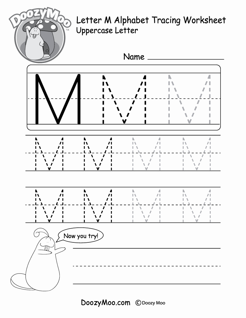 M Worksheets Preschool New Tracing Uppercase Letters for Preschool