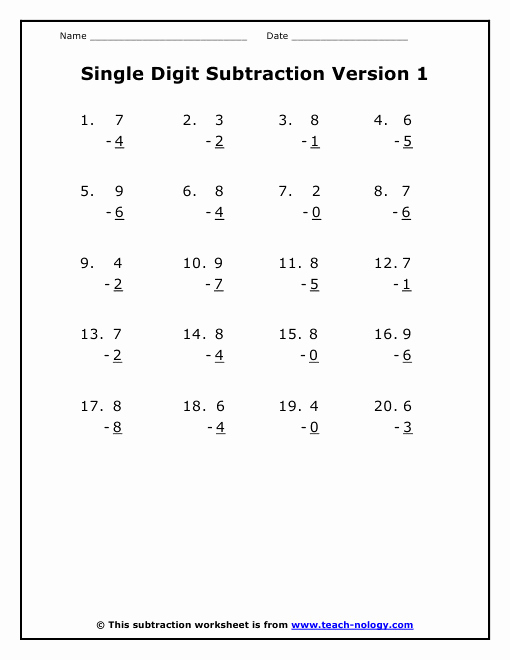 Mad Minute Subtraction Worksheets Unique Mad Minute Worksheets