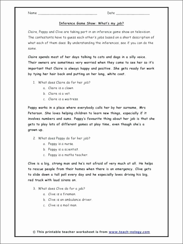 Making Inference Worksheets 4th Grade Beautiful 25 Making Inferences Worksheet 4th Grade