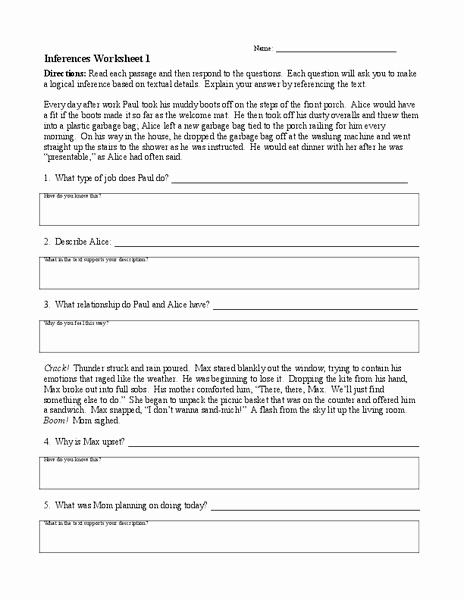 Making Inference Worksheets 4th Grade Beautiful Inferences Worksheet 1 Worksheet for 4th 8th Grade