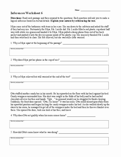 Making Inferences Worksheets 4th Grade Luxury 4th Grade Inference Worksheets In 2020