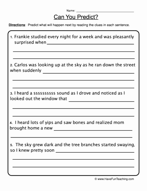 Making Predictions Worksheets 2nd Grade Awesome Making Predictions Worksheet 2nd Grade