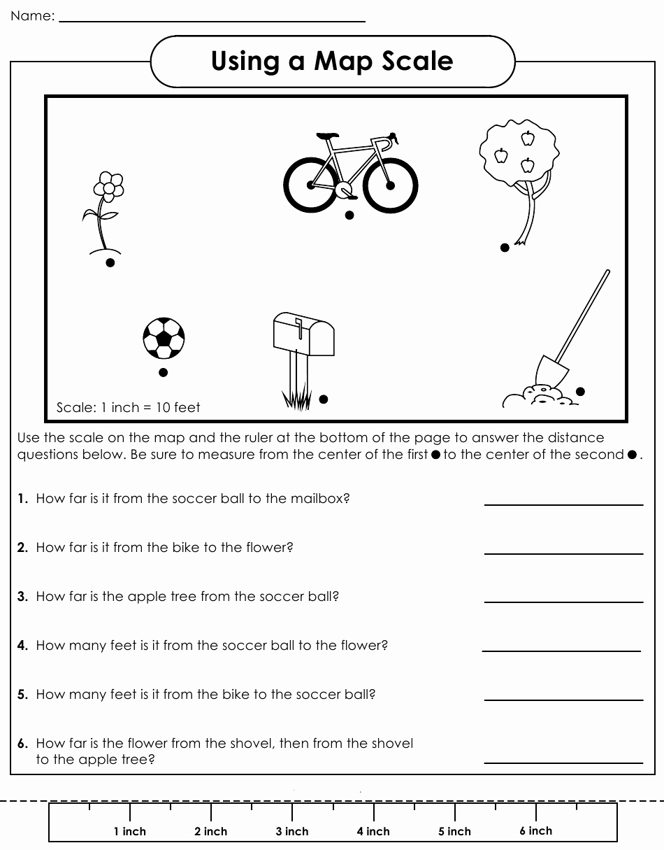 Map Scale Worksheet 4th Grade Luxury 16 Best Of Using A Map Key