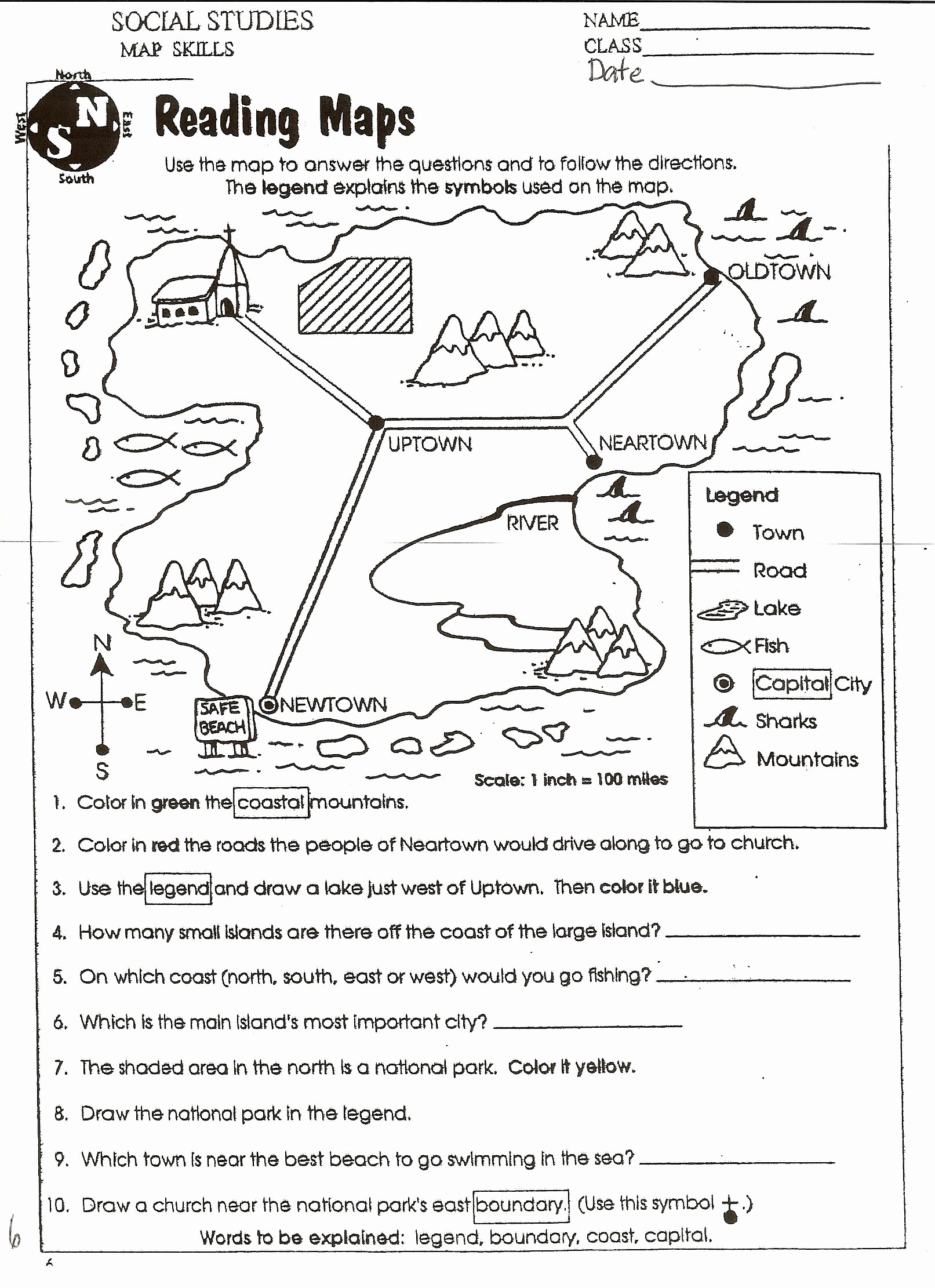 Map Scale Worksheet 4th Grade Luxury Worksheet Map Scale 3rd Grade