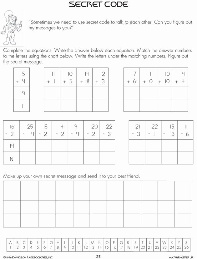 Math Secret Code Worksheets Inspirational Pin On Math Worksheets