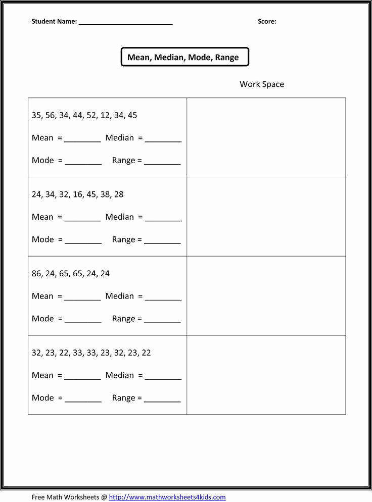 Mean Mode Median Worksheets Lovely Mean Median Mode Range Worksheet