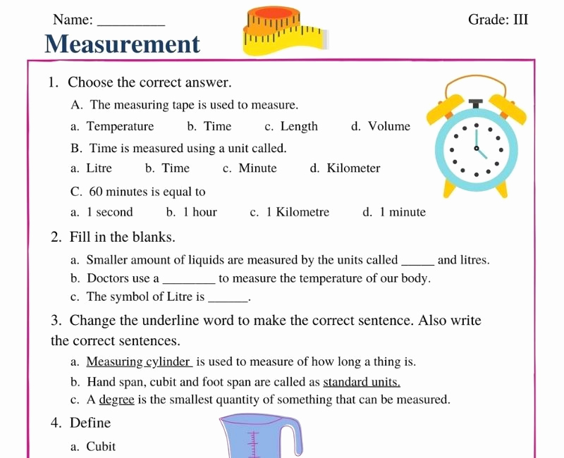 Measurement Worksheet Grade 3 Lovely Grade 3 Measurement Worksheets Science
