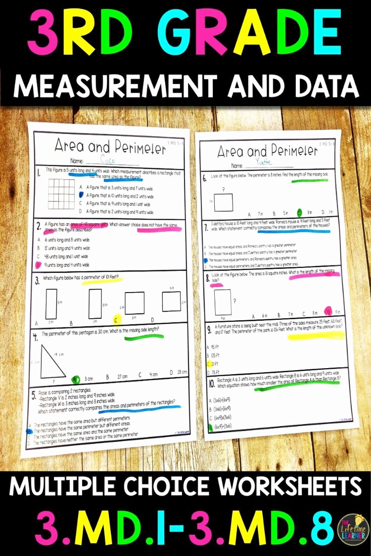 Measurement Worksheets 3rd Grade Elegant Measurement and Data Worksheets