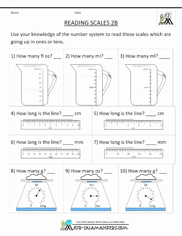 Measurement Worksheets for 3rd Grade New Third Grade Measurement Worksheets 4th Grade Measurement