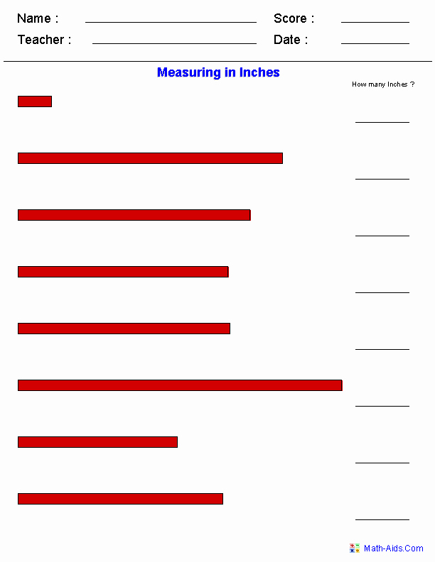 Measuring In Inches Worksheets Beautiful Measurement Worksheets