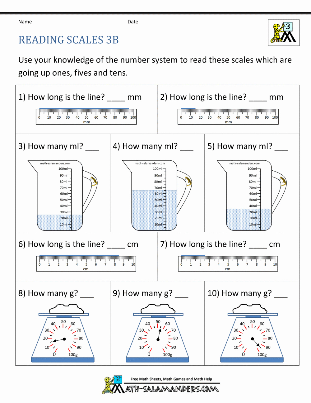 Measuring Worksheets for 3rd Grade Fresh 3rd Grade Measurement Worksheets