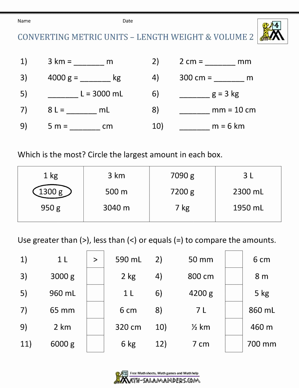 Metric Conversion Worksheets 5th Grade Beautiful 3 Worksheet Free Math Worksheets Fifth Grade 5 Measurement