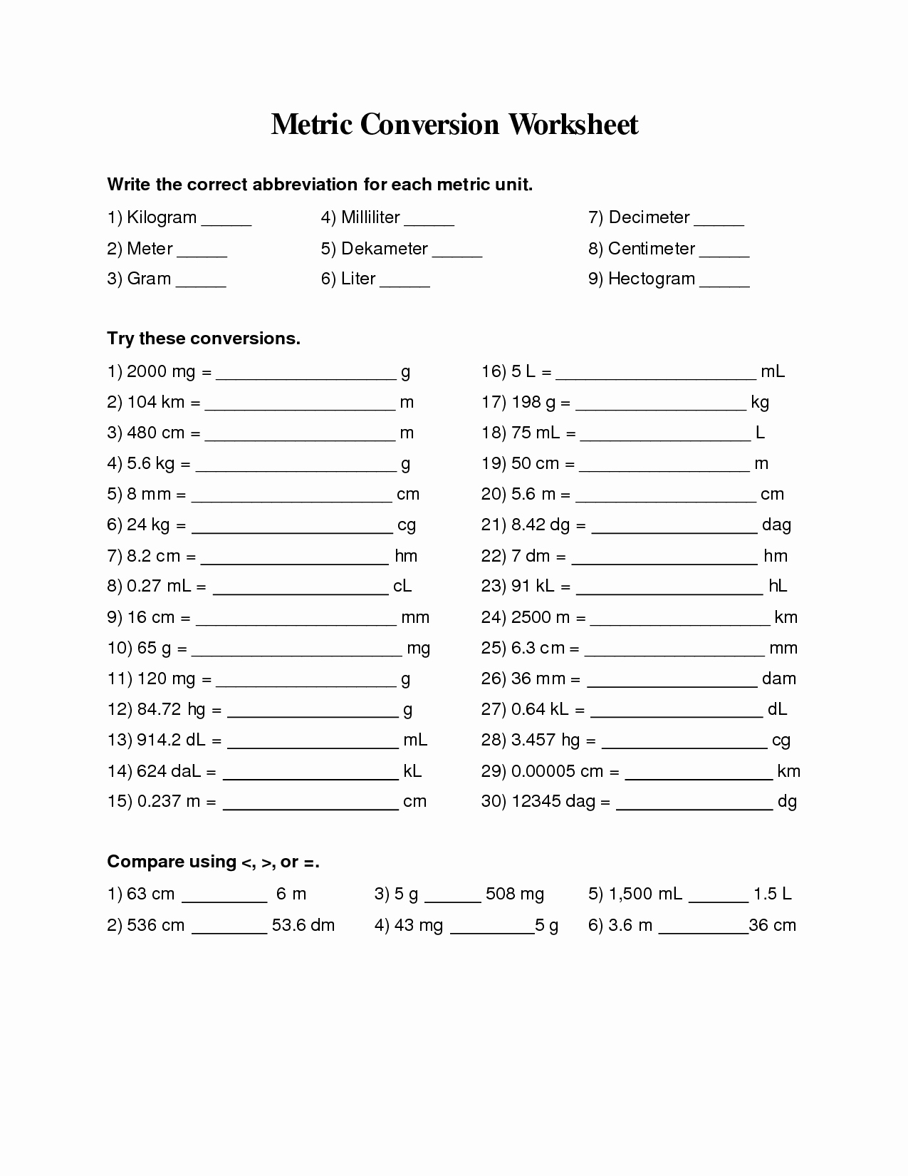 Metric Conversion Worksheets 5th Grade Luxury Conversion Worksheet 5th Grade Math