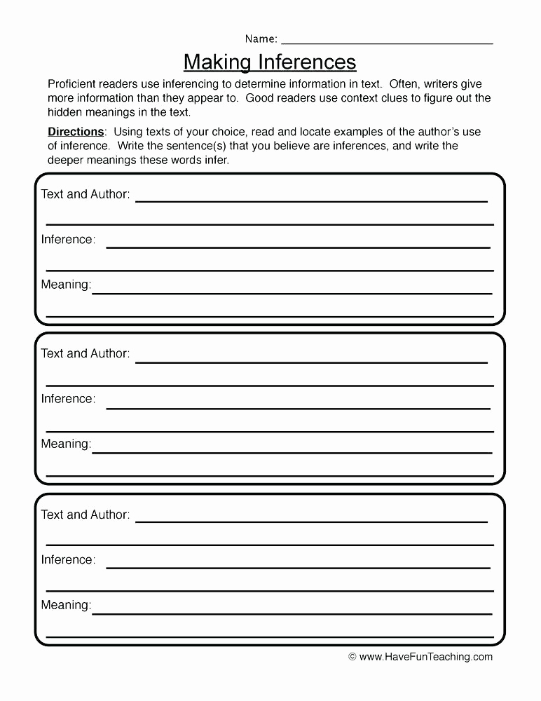 Middle School Inference Worksheets Awesome Middle School Inference Worksheets