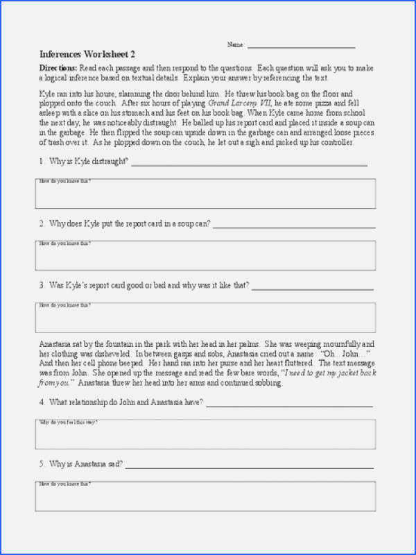 Middle School Inference Worksheets Best Of Middle School Inference Worksheets