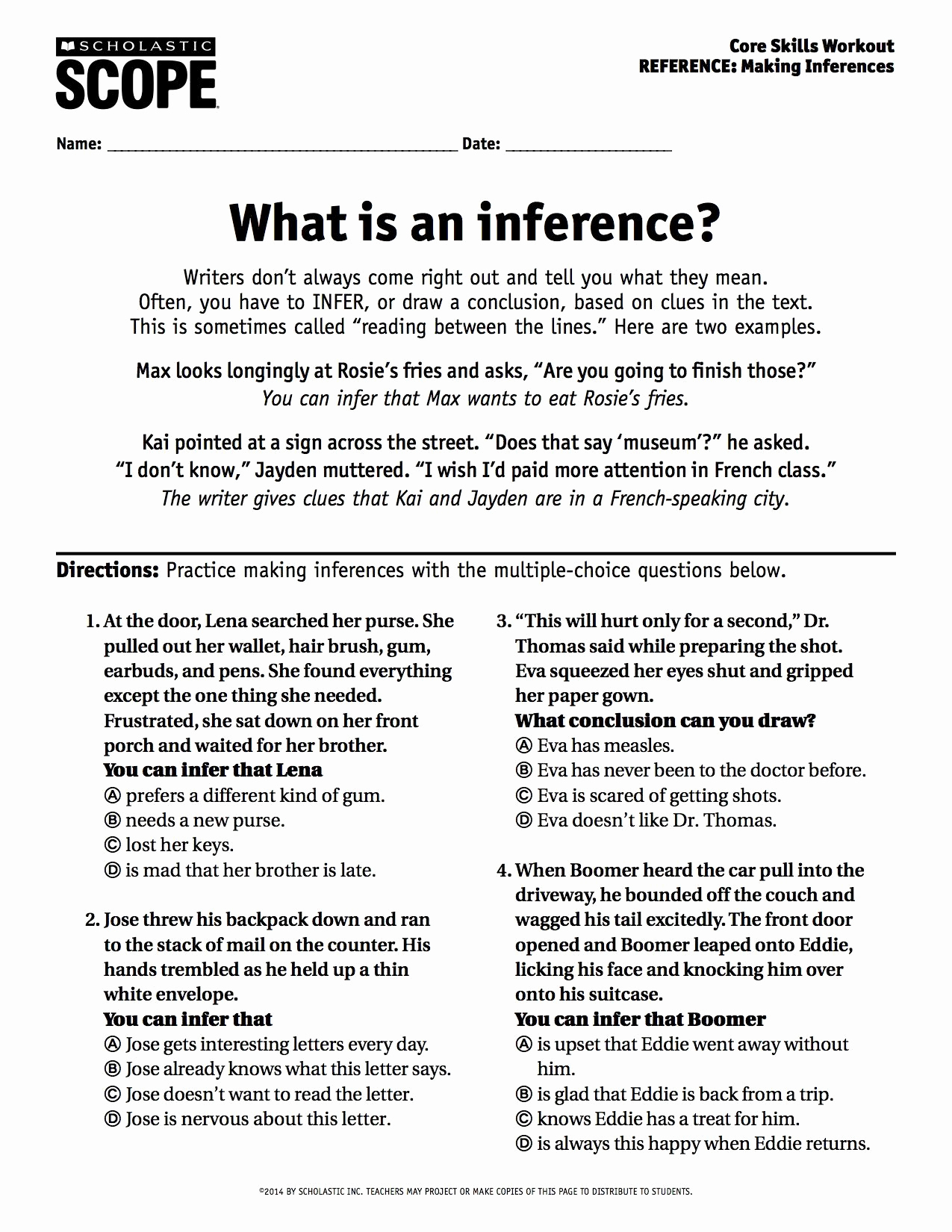 Middle School Inference Worksheets Elegant You Ll Love This Inference Activity It S the Perfect