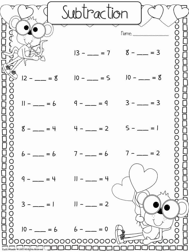 Missing Addend Worksheets Kindergarten Inspirational Find the Missing Addend Worksheet Download