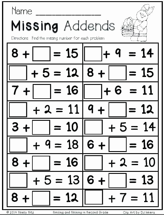 Missing Addend Worksheets Kindergarten Inspirational Missing Addend Worksheets Kindergarten Free Printable