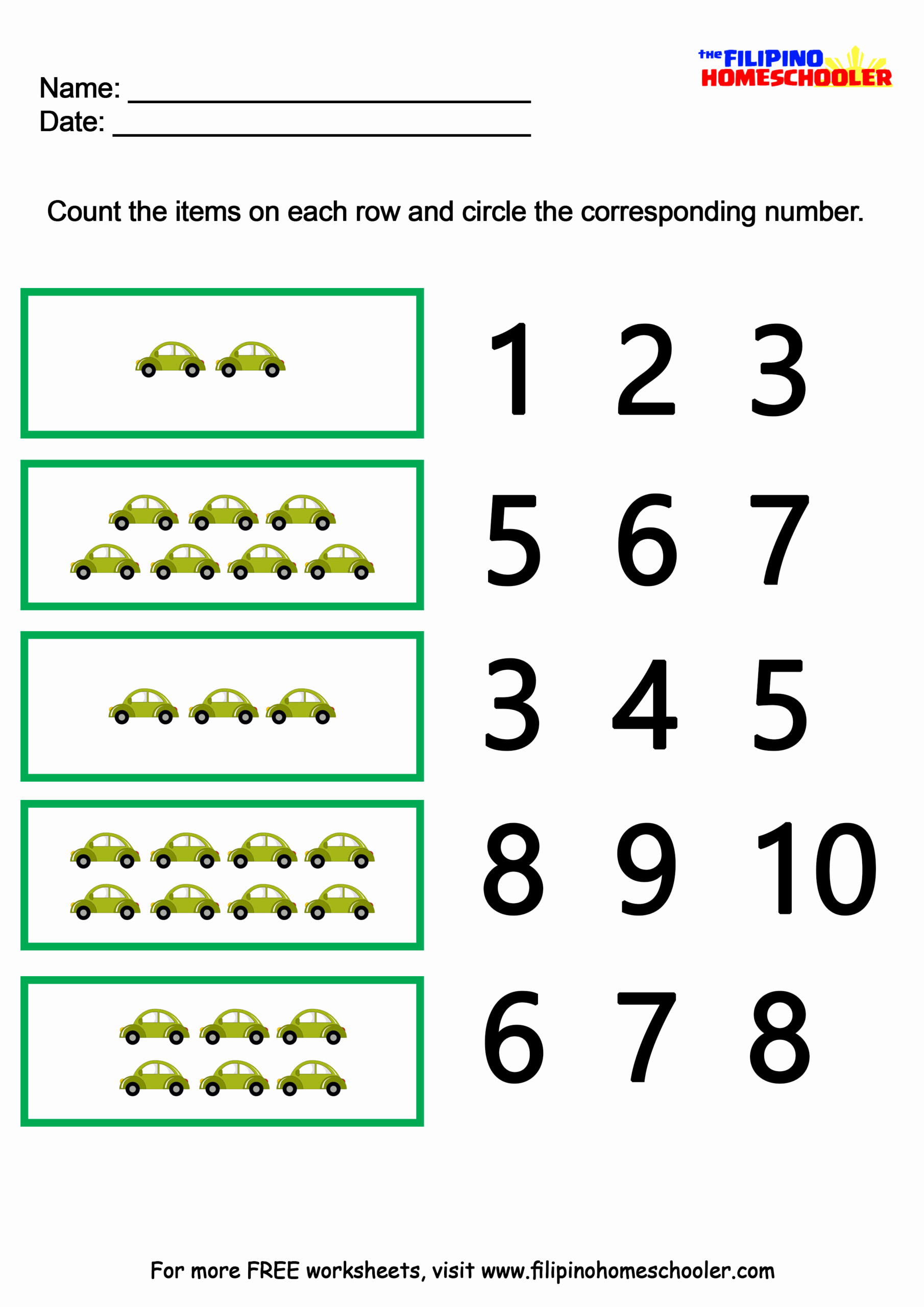 Tutorial 30 Easily Missing Number Worksheets 1 10 Simple Template Design