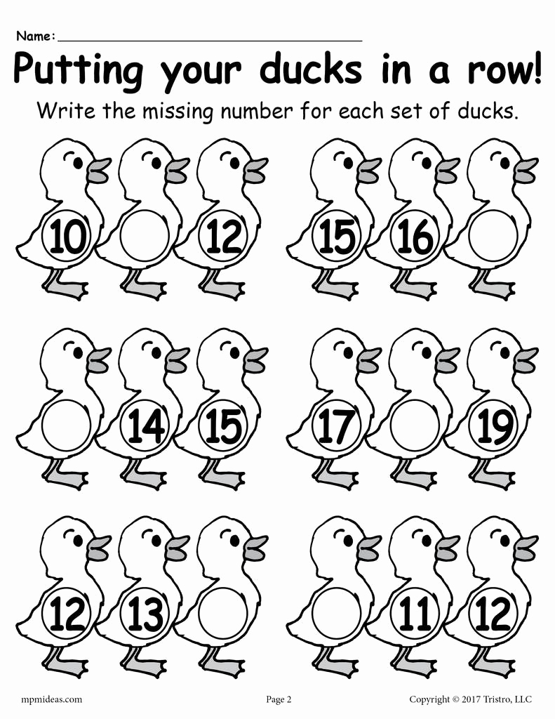 Missing Number Worksheets 1 20 Unique &quot;fill In the Missing Numbers&quot; Spring Number Worksheets 1